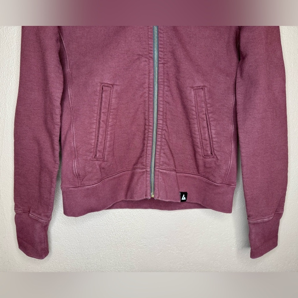 American Giant Burgundy Full Zip Heavyweight Sweatshirt Size XS Outerwear Comfy - Picture 5 of 16